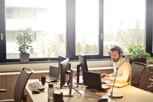 staff member at a desk employee engagement